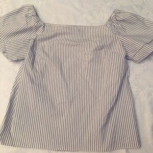 Off the shoulder striped shirt small